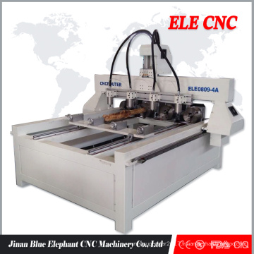 routeur de cnc de découpage en bois, routeur de commande numérique par ordinateur d&#39;axe de la tête 5 de cylindre, routeur de commande numérique par ordinateur 3d avec l&#39;axe rotatoire